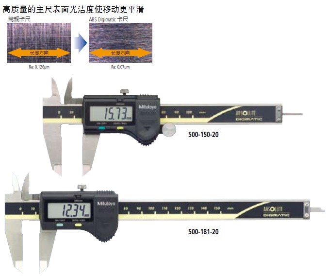 電子數(shù)顯卡尺帶SPC輸出(硬質(zhì)合金內(nèi)、外徑測量爪)500-175-20